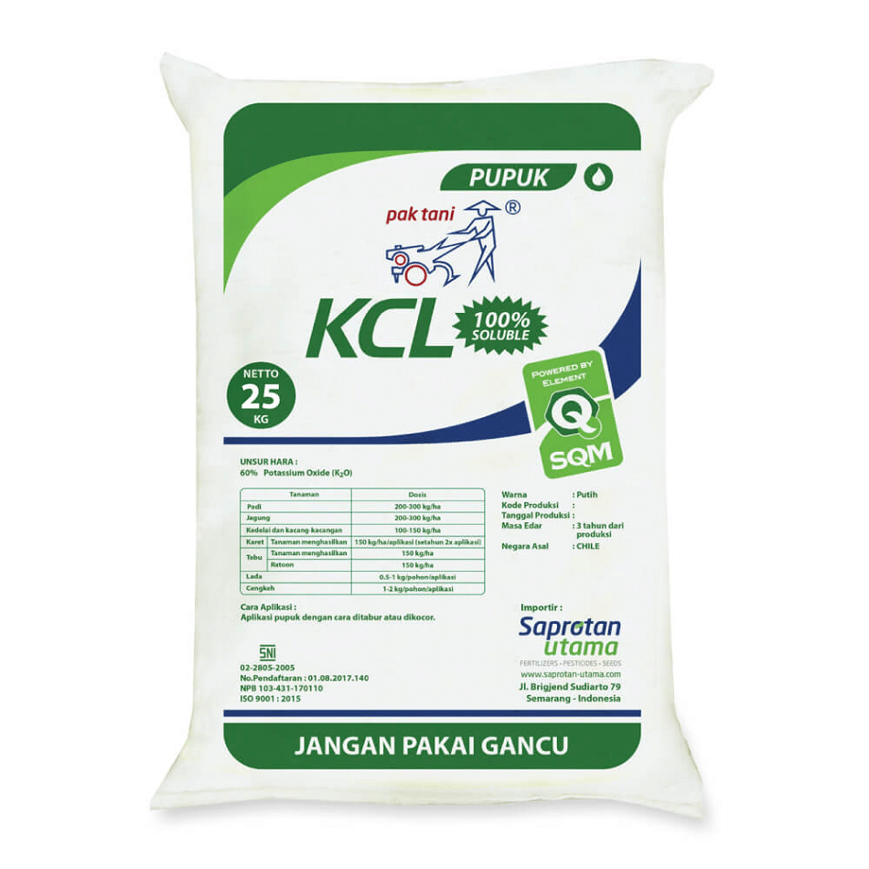 Jual Pupuk Kcl Pak Tani Kg Kalium Klorida Sentratani